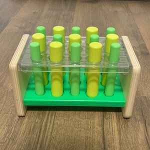 Green and Yellow Wooden Sorting Toy